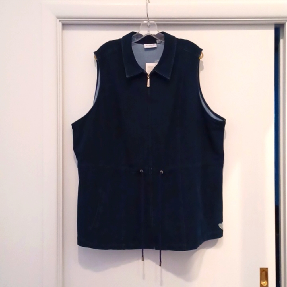 Women's Plus Size Denim Vest
